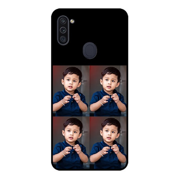 Galaxy M11 4 Image Holder on Glass Mobile Cover