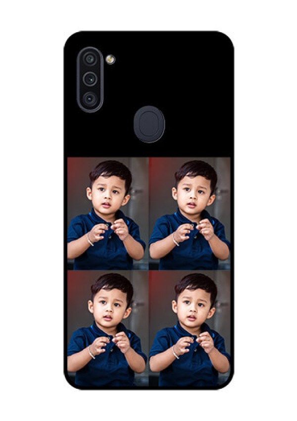 Galaxy M11 4 Image Holder on Glass Mobile Cover