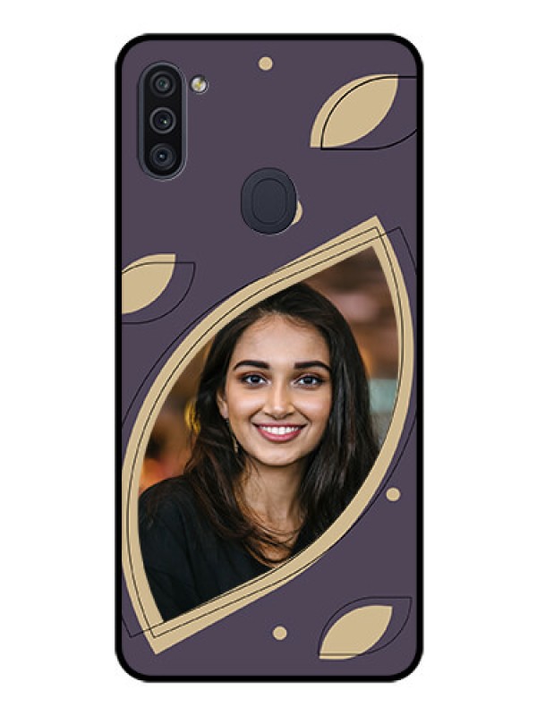 Custom Galaxy M11 Custom Glass Mobile Case - Falling Leaf Design