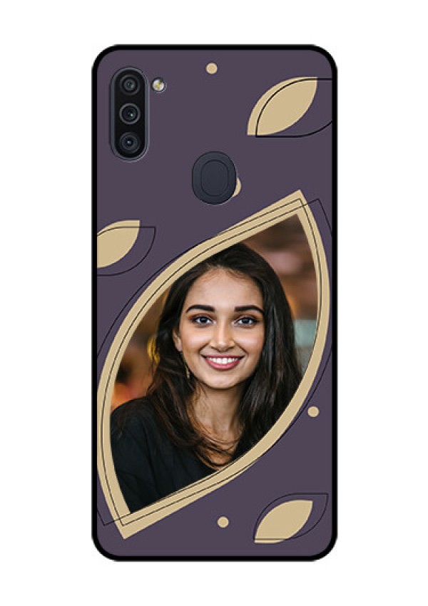 Galaxy M11 Custom Glass Mobile Case - Falling Leaf Design