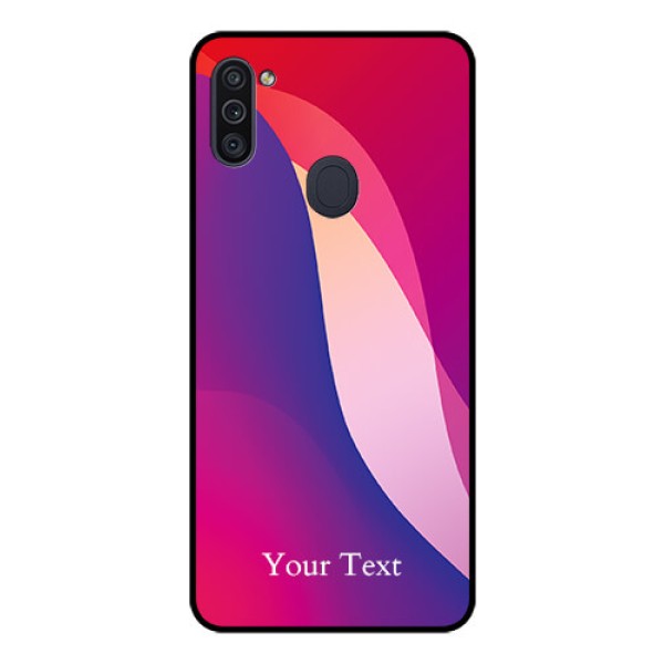 Galaxy M11 Personalized Glass Phone Case - Digital abstract Overlap Design Galaxy M11 Personalized Glass Phone Case - Digital abstract Overlap Design