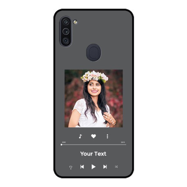 Galaxy M11 Custom Glass Mobile Case - Play The Music Design