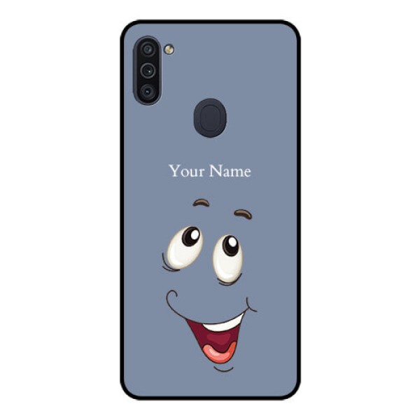 Galaxy M11 Photo Printing on Glass Case - Laughing Cartoon Face Design Galaxy M11 Photo Printing on Glass Case - Laughing Cartoon Face Design