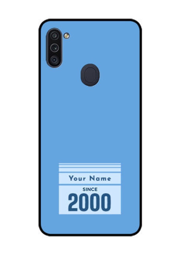 Galaxy M11 Custom Glass Mobile Case - Custom Year of birth Design