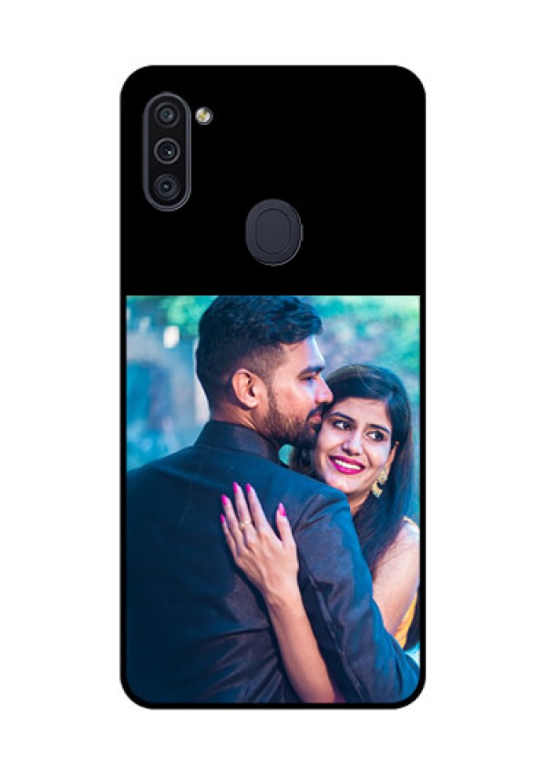 Galaxy M11 Custom Glass Phone Case - Upload Full Picture With Custom Color Design