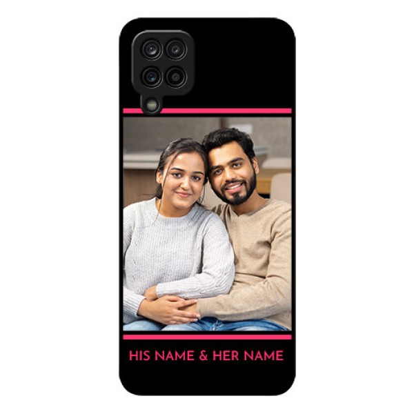 Galaxy M12 Custom Glass Mobile Case - with Add Text Design