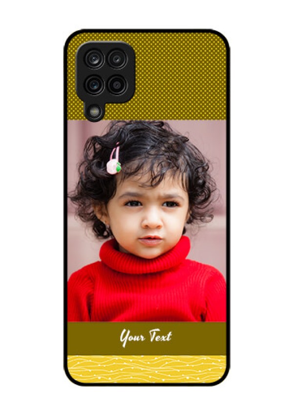 Galaxy M12 Custom Glass Phone Case - Simple Green Color Design