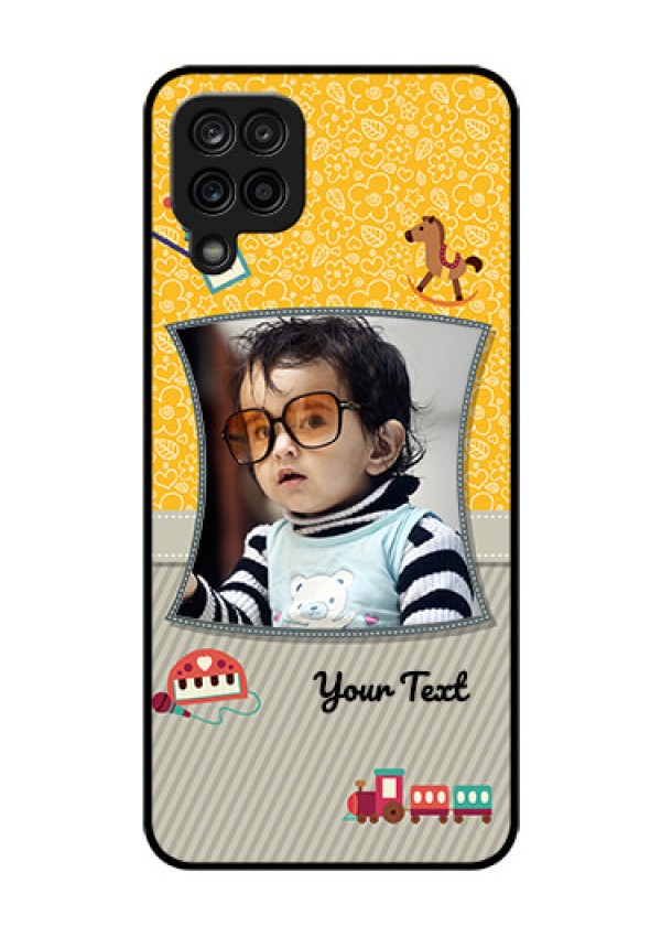 Galaxy M12 Personalized Glass Phone Case - Baby Picture Upload Design