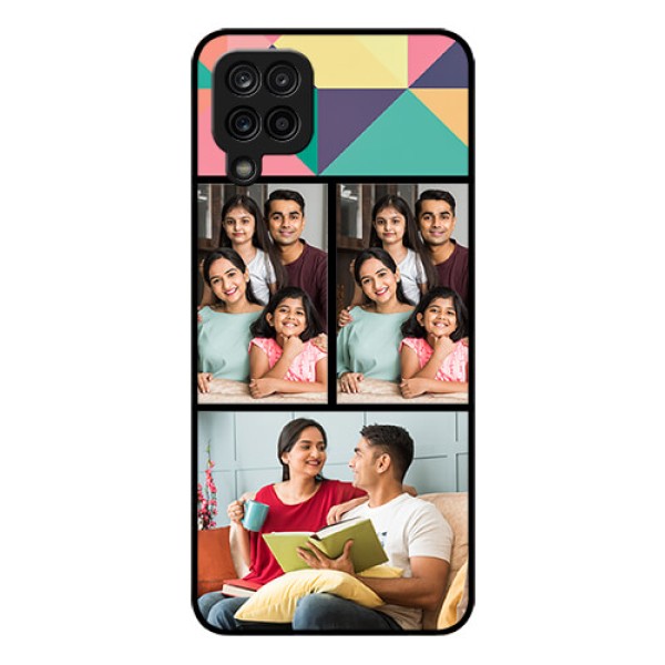 Galaxy M12 Custom Glass Phone Case - Bulk Pic Upload Design