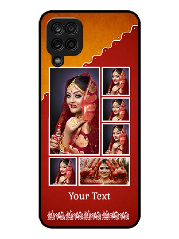 Custom Galaxy M12 Personalized Glass Phone Case - Wedding Pic Upload Design