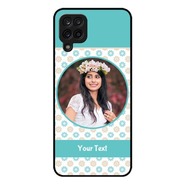Galaxy M12 Custom Glass Mobile Case - Beautiful Flowers Design