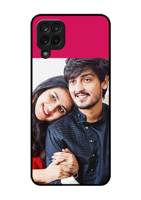 Galaxy M12 Custom Glass Mobile Case - Anniversary Cover Design