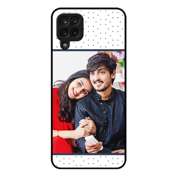 Galaxy M12 Personalized Glass Phone Case - Premium Dot Design