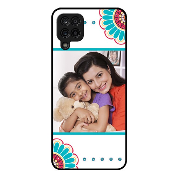 Galaxy M12 Custom Glass Phone Case - Flower Design