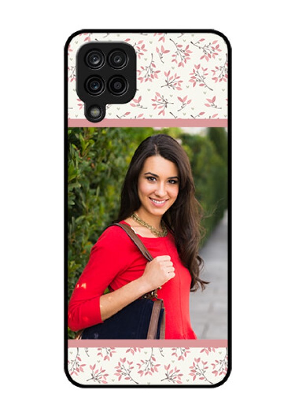 Galaxy M12 Custom Glass Phone Case - Premium Floral Design