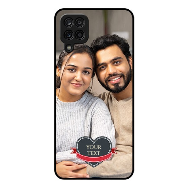 Galaxy M12 Custom Glass Phone Case - Just Married Couple Design