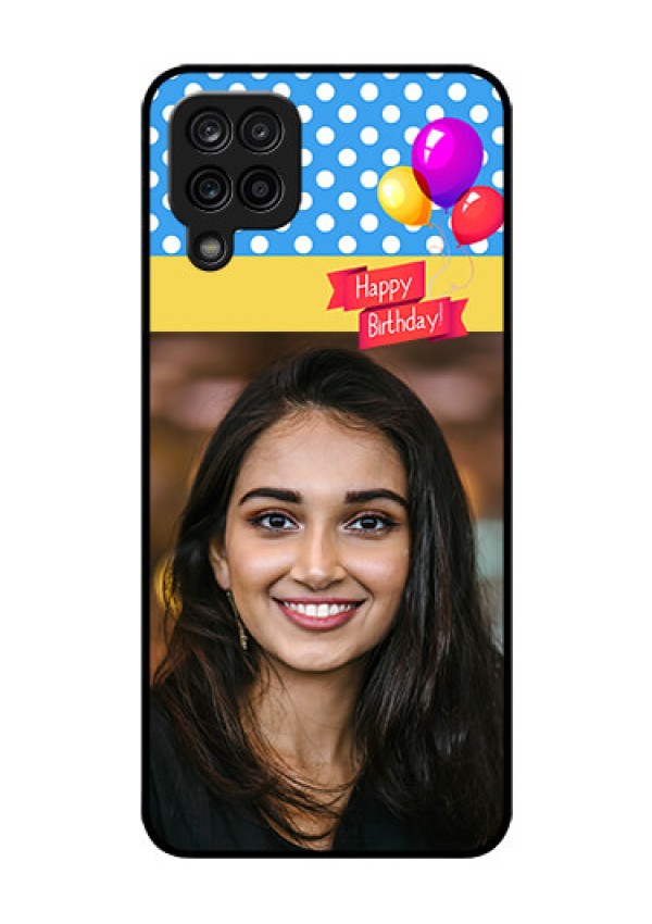 Galaxy M12 Custom Glass Mobile Case - Happy Birthday Design