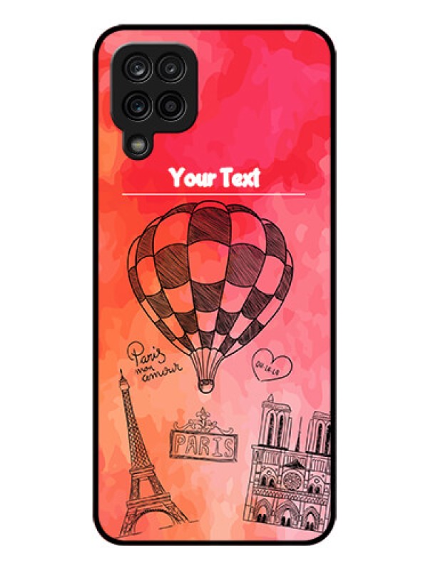 Custom Galaxy M12 Custom Glass Phone Case - Paris Theme Design