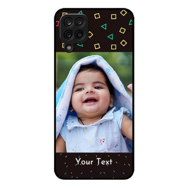 Galaxy M12 Custom Glass Phone Case - with confetti birthday design Galaxy M12 Custom Glass Phone Case - with confetti birthday design
