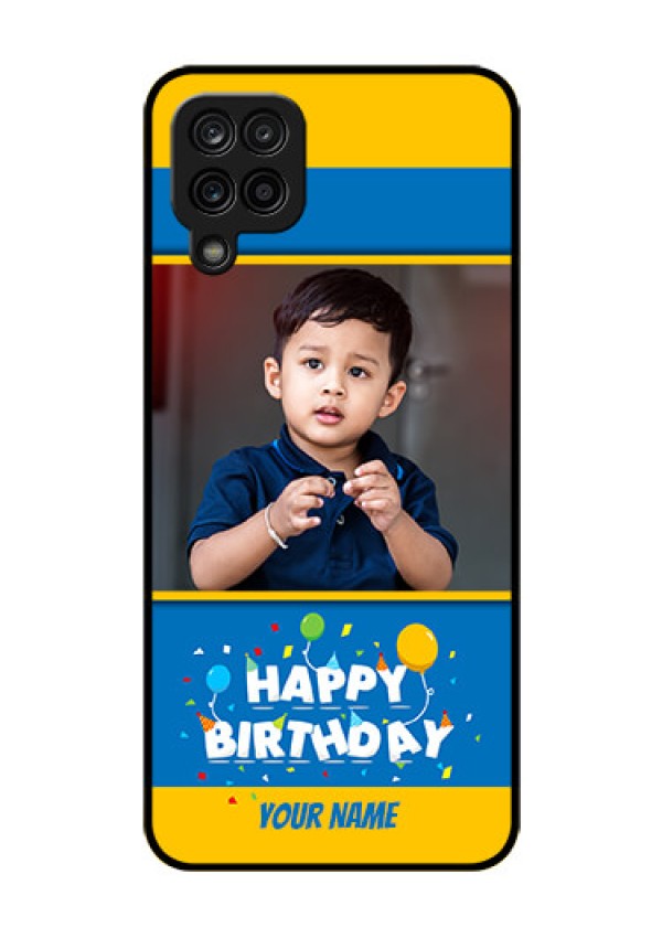 Galaxy M12 Custom Glass Mobile Case - Birthday Wishes Design
