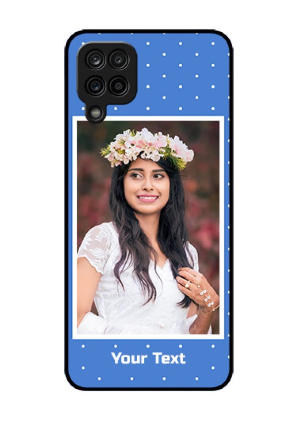Galaxy M12 Photo Printing on Glass Case - Polka dots design