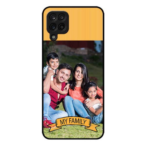 Galaxy M12 Custom Glass Phone Case - My Family Design