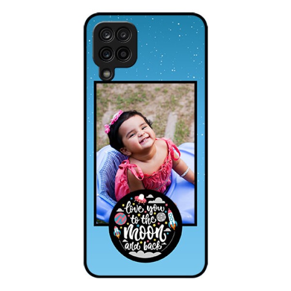 Galaxy M12 Custom Glass Mobile Case - Wave Pattern Colorful Design