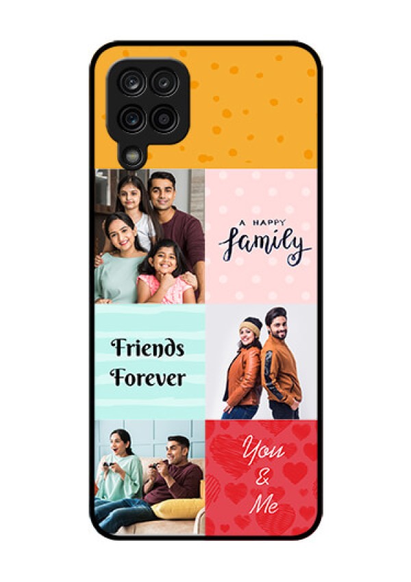 Galaxy M12 Personalized Glass Phone Case - Images with Quotes Design