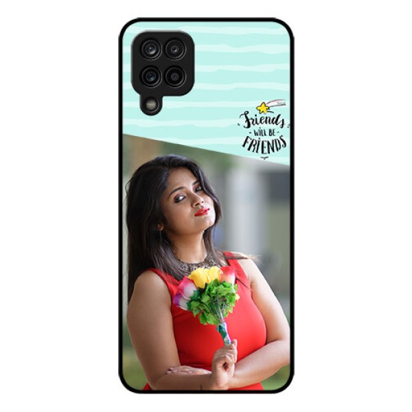 Galaxy M12 Custom Glass Phone Case - Friends Picture Icon Design
