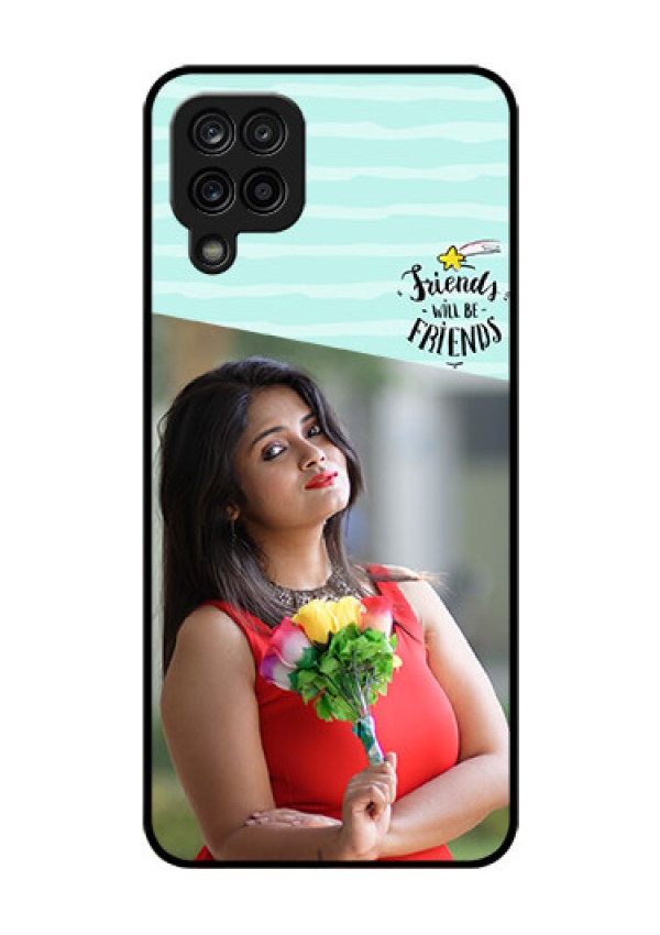 Galaxy M12 Custom Glass Phone Case - Friends Picture Icon Design