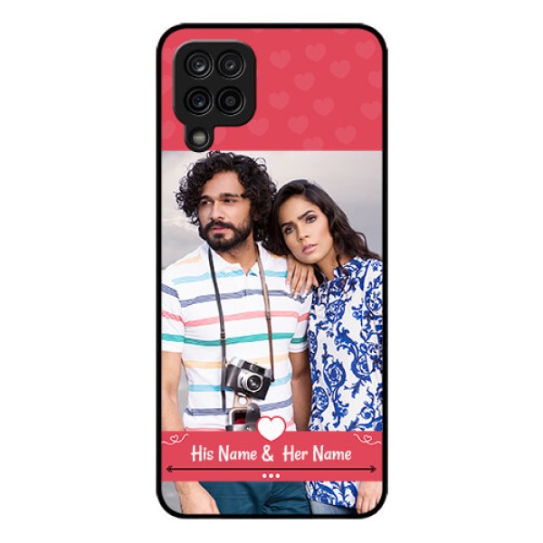 Galaxy M12 Photo Printing on Glass Case - Simple Love Design
