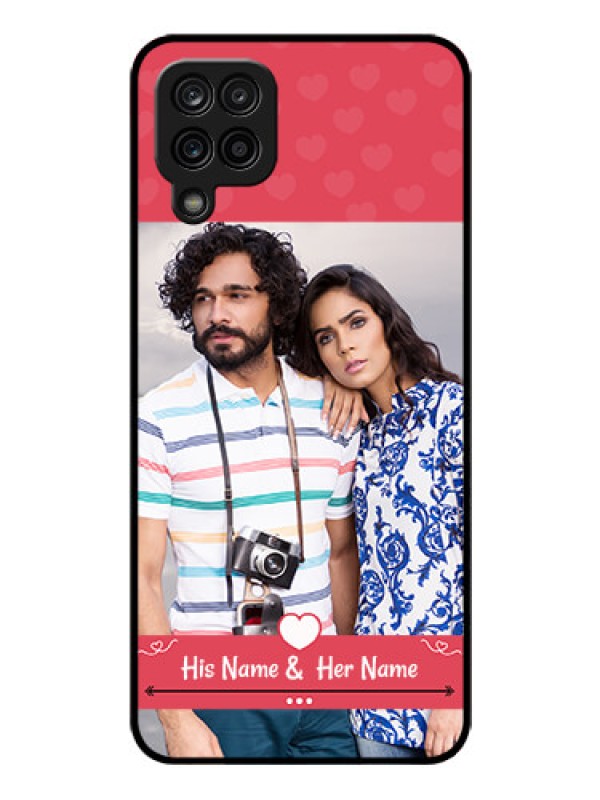 Custom Galaxy M12 Photo Printing on Glass Case - Simple Love Design