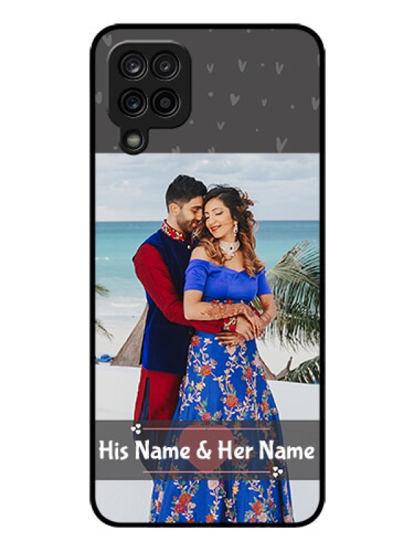 Custom Galaxy M12 Custom Glass Mobile Case - Buy Love Design with Photo Online