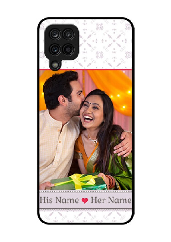 Galaxy M12 Custom Glass Mobile Case - with Photo and Ethnic Design