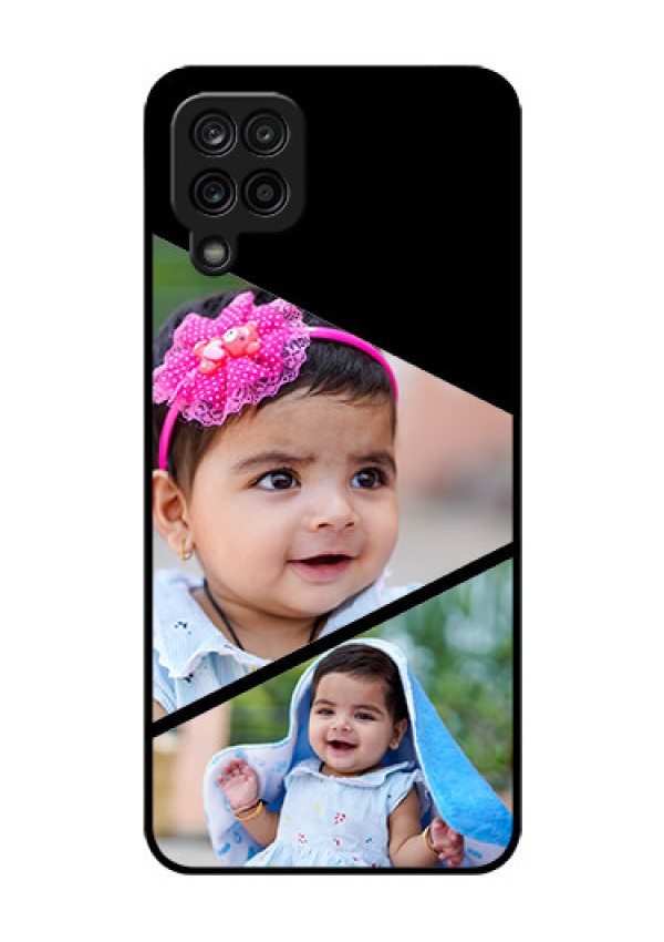 Galaxy M12 Custom Glass Phone Case - Semi Cut Design