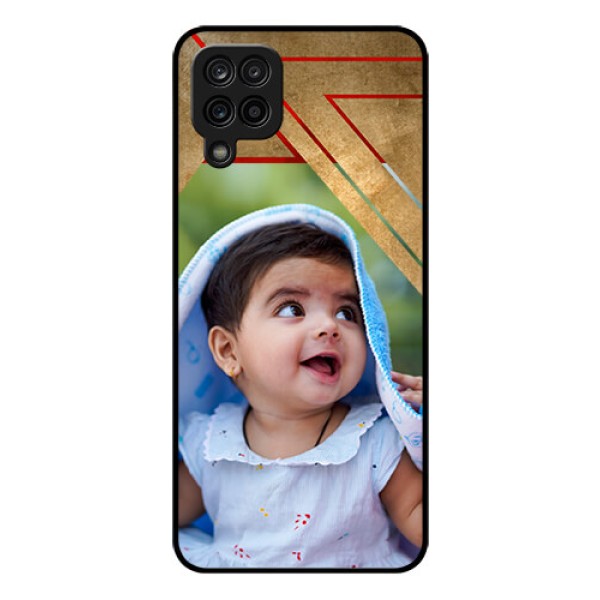 Galaxy M12 Personalized Glass Phone Case - Gradient Abstract Texture Design