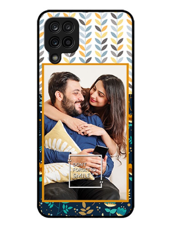 Custom Galaxy M12 Custom Glass Mobile Case - Pattern Design
