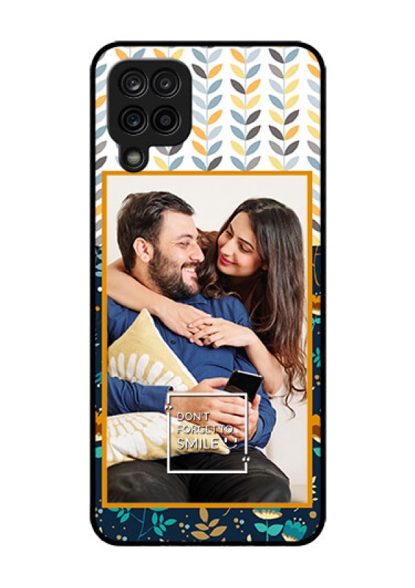 Galaxy M12 Custom Glass Mobile Case - Pattern Design