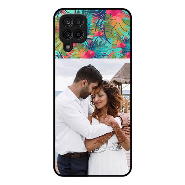 Galaxy M12 Photo Printing on Glass Case - Watercolor Floral Design