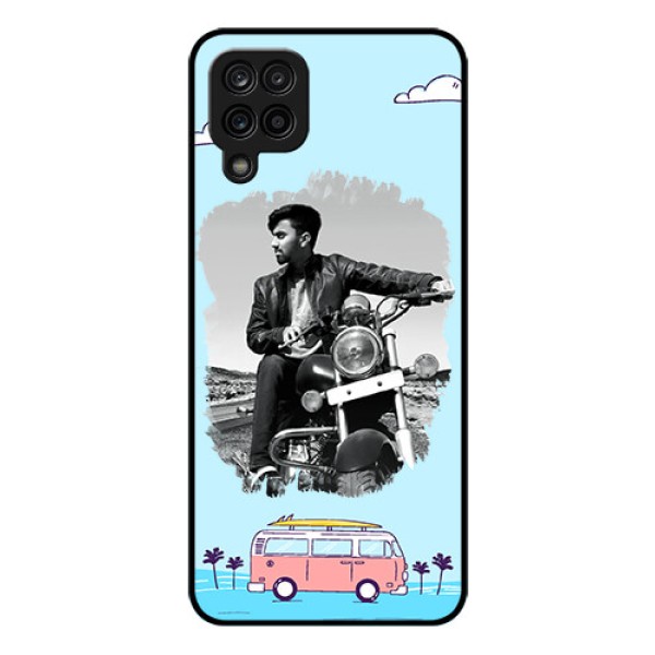 Galaxy M12 Photo Printing on Glass Case - Travel & Adventure Design