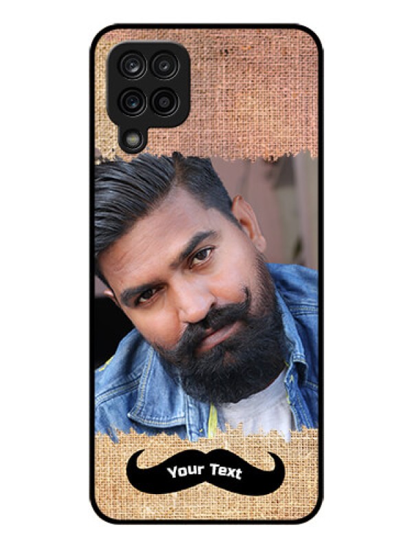 Custom Galaxy M12 Personalized Glass Phone Case - with Texture Design
