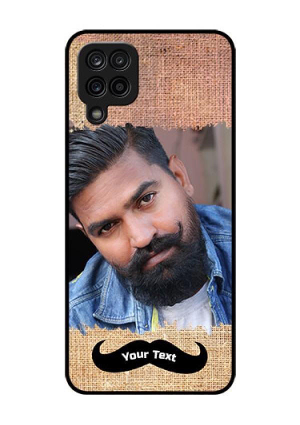 Galaxy M12 Personalized Glass Phone Case - with Texture Design