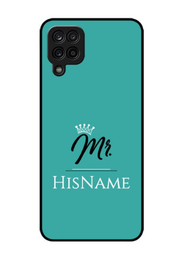 Galaxy M12 Custom Glass Phone Case Mr with Name