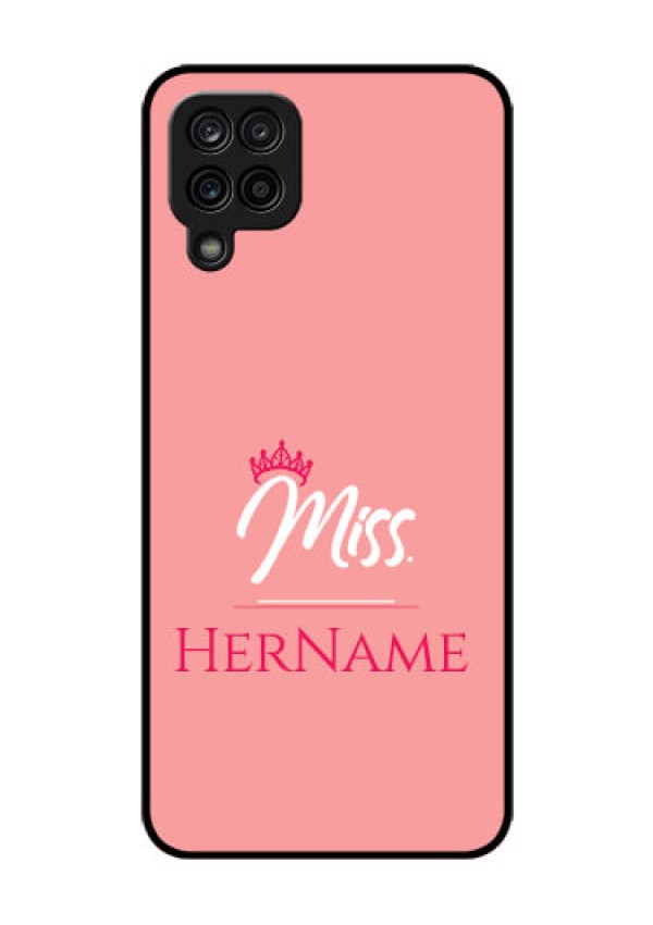 Galaxy M12 Custom Glass Phone Case Mrs with Name
