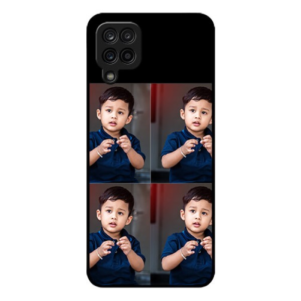 Galaxy M12 4 Image Holder on Glass Mobile Cover