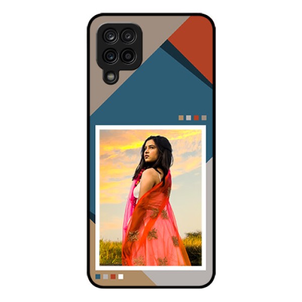 Galaxy M12 Personalized Glass Phone Case - Retro color pallet Design Galaxy M12 Personalized Glass Phone Case - Retro color pallet Design