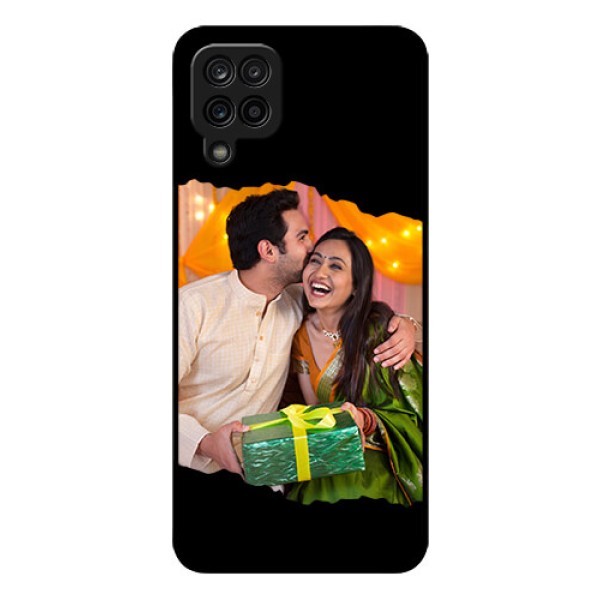 Galaxy M12 Custom Glass Phone Case - Tear-off Design