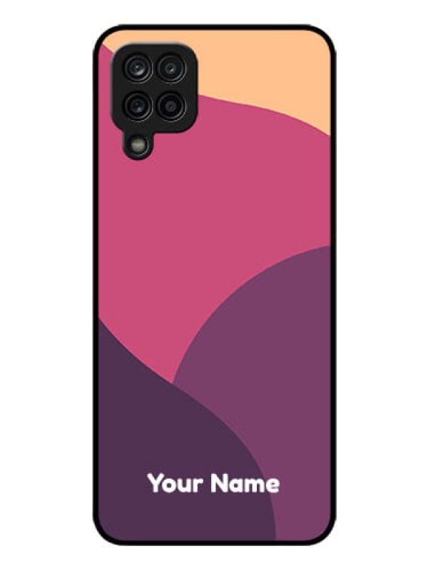 Custom Galaxy M12 Custom Glass Phone Case - Mixed Multi-colour abstract art Design