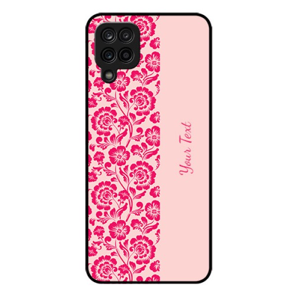 Galaxy M12 Custom Glass Phone Case - Attractive Floral Pattern Design Galaxy M12 Custom Glass Phone Case - Attractive Floral Pattern Design