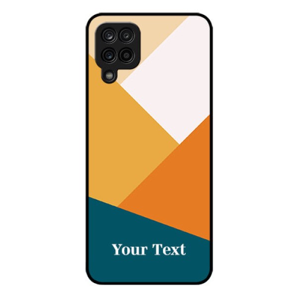 Galaxy M12 Personalized Glass Phone Case - Stacked Multi-colour Design Galaxy M12 Personalized Glass Phone Case - Stacked Multi-colour Design